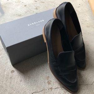 Everlane black leather loafers size 9